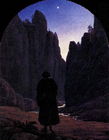Carl Gustav Carus Pilgrim in a Rocky Valley china oil painting image